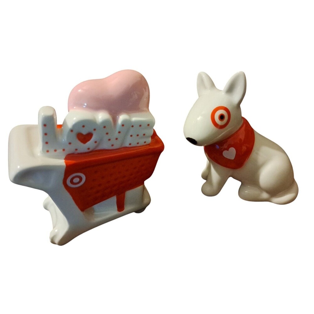Target Spritz Valentines Day Ceramic Cart & Bullseye Dog Love Heart 2025 New